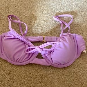 Lavender balconette bikini top